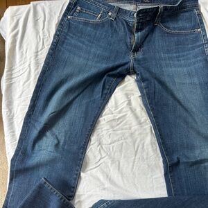 AG Adriano Goldschmied Slim Straight Blue Jeans